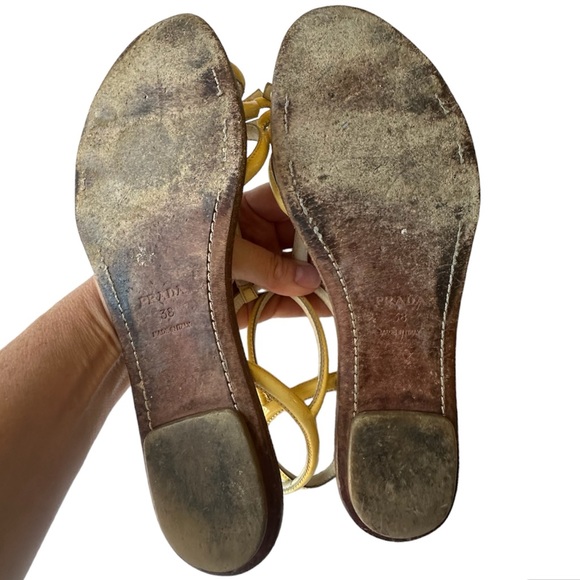 Prada T-Strap Bow Flat Sandal - Picture 5 of 6